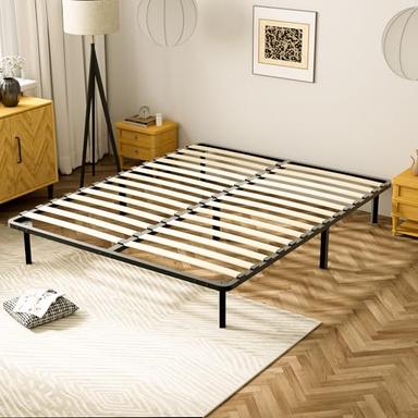 Stanew Sommier 160x200 à lattes en peuplier, 9 pieds, hauteur 29 cm