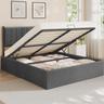 VASAGLE lit coffre 160 x 200 cm sommier relevable