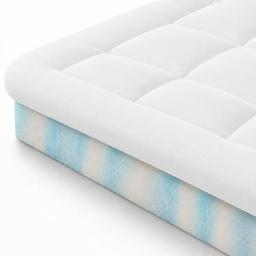 Zinus Surmatelas 140x190 cm, 10 cm, mousse à mémoire de forme au gel
