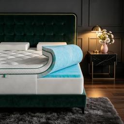 Novilla Surmatelas Gel 2 en 1 180 x 200 cm, épaisseur 5 cm
