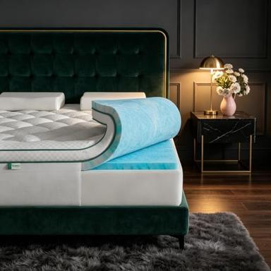 Novilla Surmatelas Gel 2 en 1 180 x 200 cm, épaisseur 5 cm