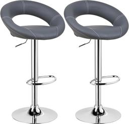 WOLTU 9198 Lot de 2 tabourets réglables en similicuir