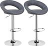 WOLTU 9198 Lot de 2 tabourets réglables en similicuir