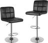 bigzzia Lot de 2 tabourets de bar réglables pivotants