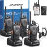 BaoFeng Talkie-Walkie PMR446 16 canaux (lot de 4, USB, casques)