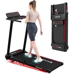 CITYSPORTS tapis pliable 12 km/h (écran LED, app, support tablette 360°, HP Bluetooth)