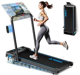 FOUSAE Tapis de course pliable 5-en-1 (12 km/h, inclinaison 10 %, moteur 2,75 CV, app)