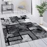 Paco Home Tapis Salon Vintage Gris Poils Ras 160x230