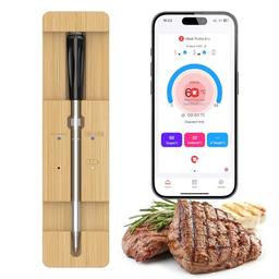 TKMARS thermomètre sans fil (double capteur, app AIBBQ, base bambou aimantée)