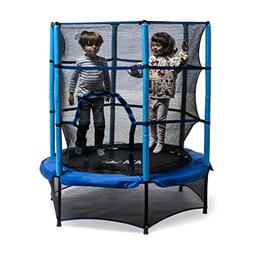 ATAA trampoline enfant 140 cm bleu avec filet de sécurité