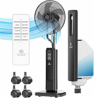 KESSER Frosty — ventilateur brumisateur sur pied 4-en-1 (télécommande, ioniseur)