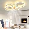WODA ventilateur de plafond LED silencieux avec télécommande et app