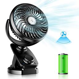 AidSci Ventilateur USB 2-en-1, clip et table, batterie 5000 mAh