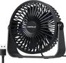 TriPole Ventilateur de bureau USB, 3 vitesses, réglable à 360°