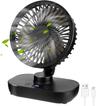 zerotop Ventilateur oscillant 5 pouces, batterie 4000 mAh, 5 vitesses