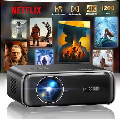 WiMiUS P62 Pro (1500 ANSI, 1080p natif, Netflix inclus, Dolby)