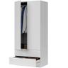 LOUNGITUDE Armoire penderie 2 portes + 2 tiroirs