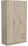 Demeyere - armoire 3 portes chêne Kronberg, 4 niches 2 tiroirs