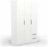 Demeyere - armoire 3 portes blanc mat, 4 niches 2 tiroirs