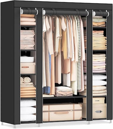 SONGMICS LSF03H — 45x150x175 cm Noir, 12 compartiments