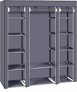 TactFire — 150x45x175 cm Gris, 5 couches 12 compartiments