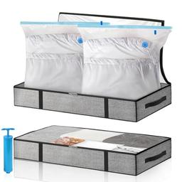 Leavans Kit XXL — 2 sacs sous vide + 2 housses tissu + 1 pompe