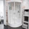 Schulte cabine intégrale arrondie 92x92, miroir et siège