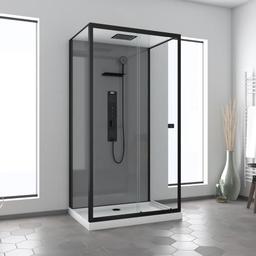 AURLANE Grey Style Low — hydromassante 110x80, receveur bas