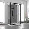 AURLANE Grey Style Low — hydromassante 110x80, receveur bas