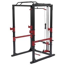 Gorilla Sports Power Rack Cage (traction, dips, tirage lat, 300 kg)