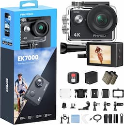 Caméra Sport 4K 30fps 20MP (stabilisation, étanche 30 m, télécommande 2.4G)
