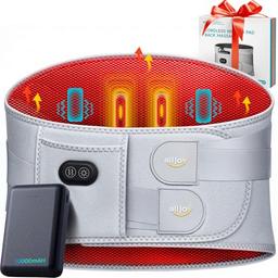 ALLJOY Ceinture lombaire chauffante sans-fil 170 cm, batterie 10000 mAh