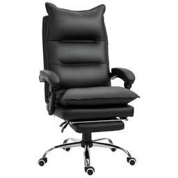 Vinsetto fauteuil de bureau similicuir inclinable à 155° repose-pieds