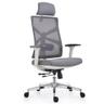 HOLLUDLE chaise de bureau ergonomique à dossier adaptatif, blanche
