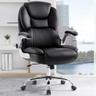 IWMH Fauteuil de Bureau Ergonomique 180 kg avec Bascule, Cuir PU