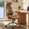 Fabuleux Fauteuil de bureau à dossier haut en tissu effet daim