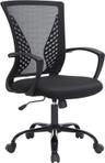 SONGMICS OBN22BK Fauteuil de bureau en toile avec mécanisme d'inclinaison, 120 kg