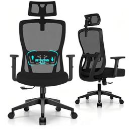 Durrafy Chaise de bureau ergonomique en maille, charge 150 kg