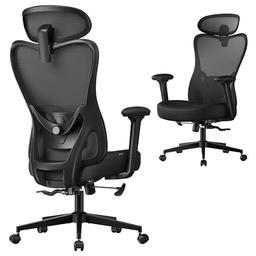 SONGMICS Chaise de bureau ergonomique inclinable, jusqu'à 150 kg