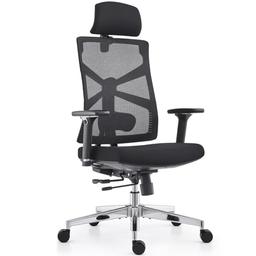 HOLLUDLE chaise de bureau ergonomique à dossier adaptatif, noire