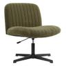 IWMH chaise de bureau pivotante sans roulettes, hauteur réglable