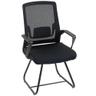 HOMCOM chaise de bureau ergonomique sans roulettes avec accoudoirs