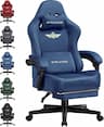 GTPLAYER Chaise Gaming Tissu (repose-pieds)