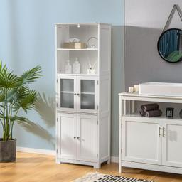 COSTWAY Meuble Salle de Bain 4 Portes 60x30x163 cm