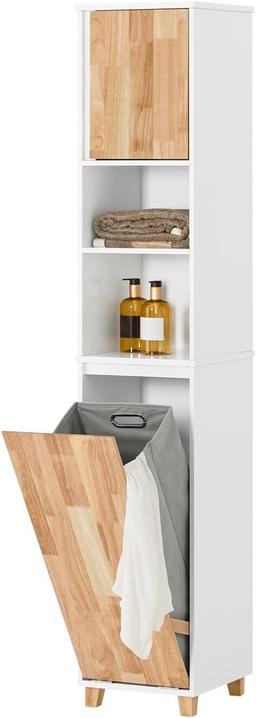 SoBuy BZR74-W Colonne avec Panier à Linge 31x170x32 cm