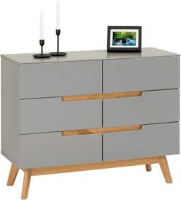 IDIMEX Tibor Commode Scandinave 6 Tiroirs Pin