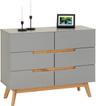 IDIMEX Tibor Commode Scandinave 6 Tiroirs Pin
