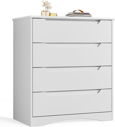 Bealife Commode Blanche 4 Tiroirs