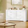 Hzuaneri Commode 140 cm 6 Tiroirs Charge Intégrée