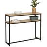 IDMarket Console Double Detroit Industriel Bois/Métal